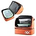NEX Lunch Bag Double Cooler Carry Bag Insulated Tote Large Capacity with Adjustable Shoulder Strap and Zip Closure Travel Lunch Tote(Orange)