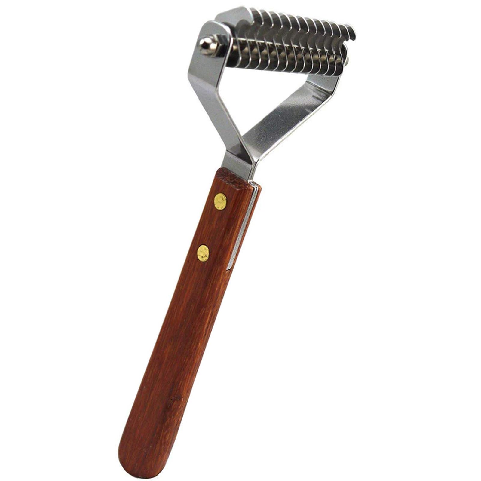 14-Blade Coat King Rake Pet Undercoat Rake,Professional Pet Dematting Comb Grooming Stripping Tool for Dogs and Cats (6.2cm)1pcs