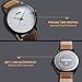 Classic Mens Analog Quartz Watch Unique Business Casual Simple Waterproof Leather Band Dress Wrist Watch