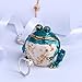 YU FENG Hinged Frog Trinket Jewelry Box Crystal Jeweled Small Cute Frog Animal Figurines Collectible