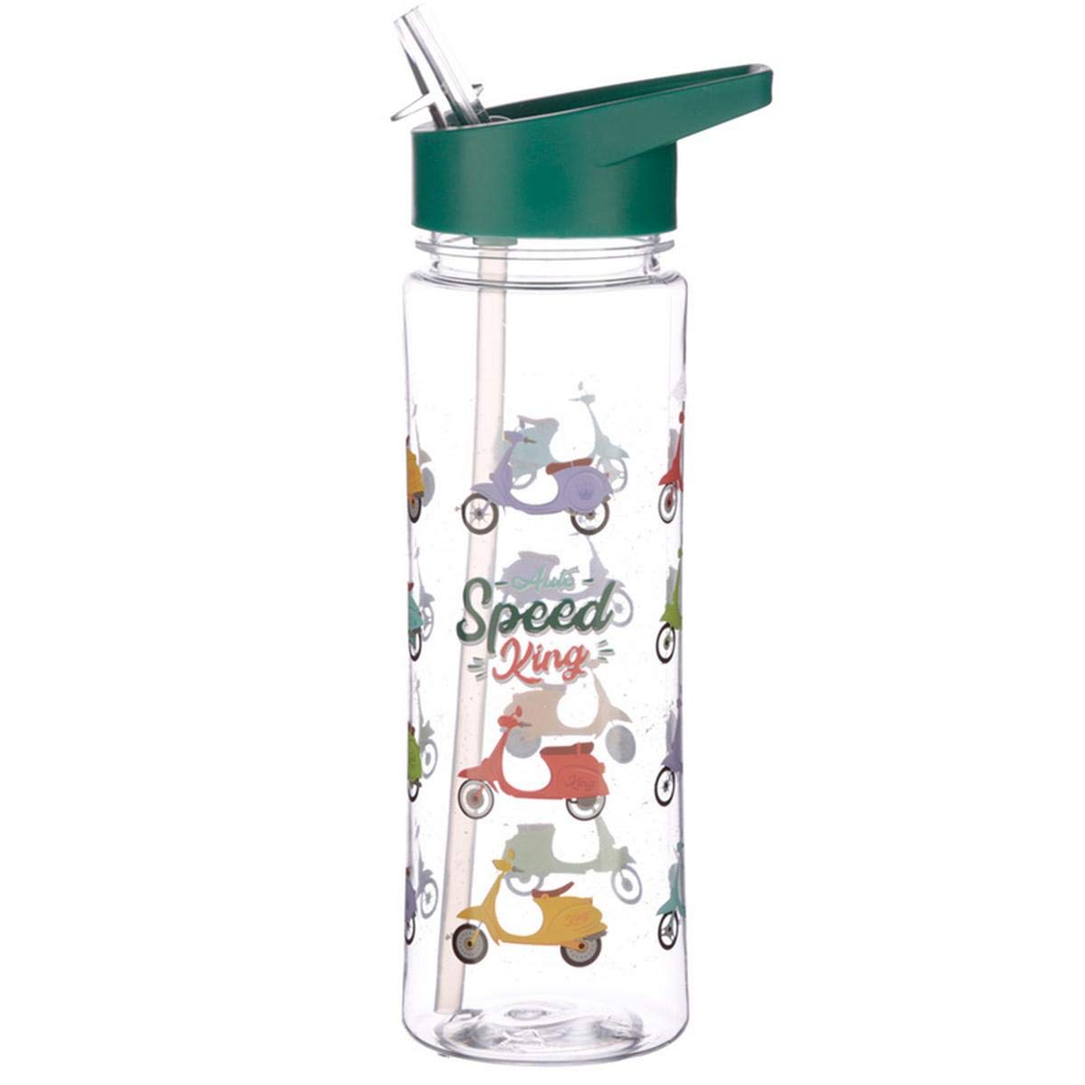Reusable 550ml Plastic Water Bottle with Flip Straw - Speed King Scooter