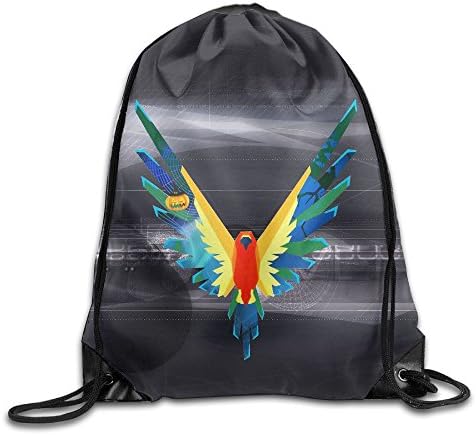 Logan Paul's Parrot Logo Bag, Maverick Design Sport Gym Sack Drawstring Backpack Bag