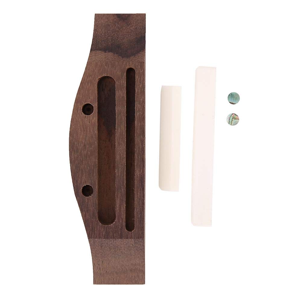 Ukulele Bridge 4mm Shell Upper and Lower Bridges Accessories Parts for Ukulele 4 String Guitar