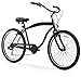 sixthreezero Men's in The Barrel 7-Speed Beach Cruiser Bicycle, Matte Black w/Black Seat/Grips, 26