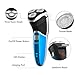 Max-T Electric Razor for Men Cordless,USB Charger Rotary Electric Shaver with Pop Up Trimmer Ipx7 100% Waterproof Wet & Dry Electric Shaver Blue