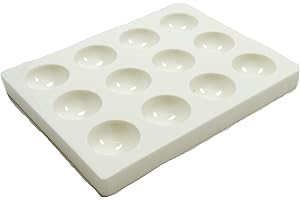EISCO Spot Plate, 12 Wells - 4.6"L x 3.5"W x 0.4"H - Polyethylene Plastic