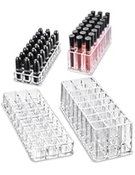 byAlegory (Limited Offer Gift Set) Acrylic Lipstick & Acrylic Lip Gloss Organizer | 48 Space Cosmetic Storage (CLEAR)