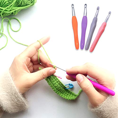3 Crochet+Needles+Ergonomic+Markers+Scissors