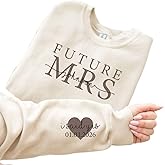 Custom Future Mrs Sweatshirt - Fiance - I Said Yes - Personalized Bride Sweatshirts For Women, Bride to be Sweatshirt Newly Engaged Engagement Gifts For Her A4 Black