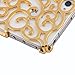 LliVEER Gold Electroplating Hollow Pattern Pc Case Hard Back Cover for Iphone 4s/4