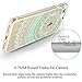 Ailun Phone Case Compatible with iPhone 8 7 Solid Acrylic Back Reinforced Soft Clear TPU Frame Ultra Slim Shock Absorption Bumper Anti Scratch Fingerprint Oil Stain Cover Mandala Mintgreen