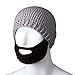 FREE FISHER Unisex Funny Winter Hat w/Fake Beard Detachable Beard Beanie Hand-Knit Hat