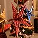 SOKATON® Paper Star Lantern 3D Pentagram Lampshade for Christmas Xmas Party Holloween Birthday Home Hanging Decorations Colorful 10 Inch 6PCS (Lights Not Included)