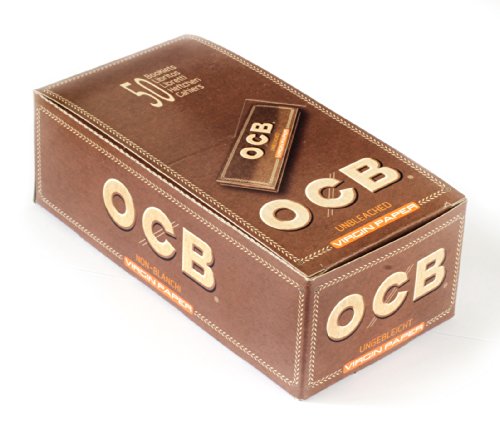 1 box OCB VIRGIN Regular size UNBLEACHED Rolling paper - total 2500 papers - //coolthings.us