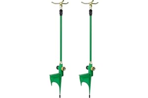 [2 Pack] RESTMO 3-Arm Brass Sprinkler with Telescoping Base, 360 Degree Rotation High-Rise Lawn Sprinkler for Large Area Cove