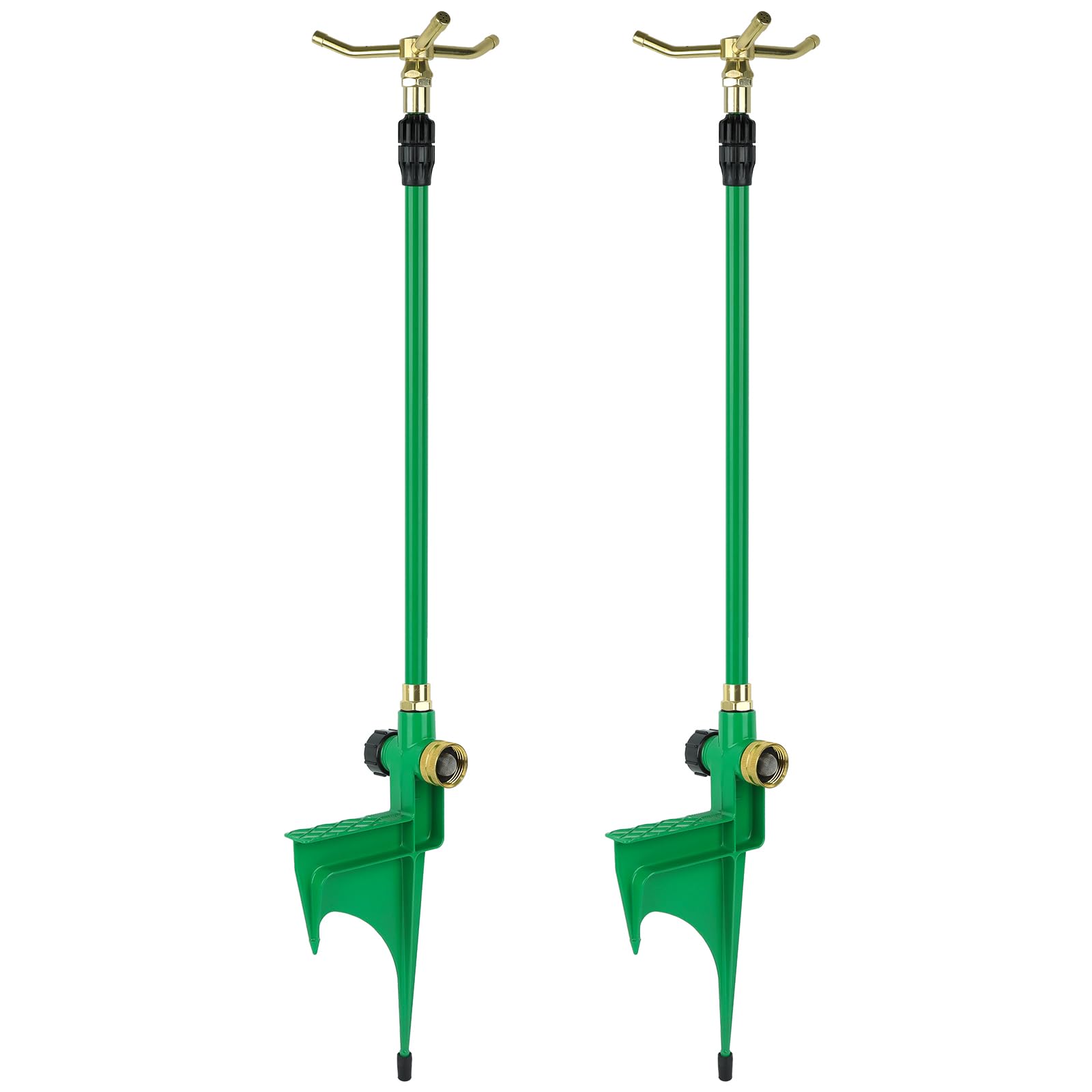 Photo 1 of [2 Pack] RESTMO 3-Arm Sprinkler with Adjustable Telescoping Base, 360 Degree Rotation High-Rise Lawn Sprinkler for Large Area Coverage, Gardening Watering System Sprinklers, Lawn Irrigation System