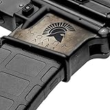 GunSkins Magwell Skin Specialty Vinyl Decal for AR-15/M4 Lower Receivers (Molon Labe Tan)