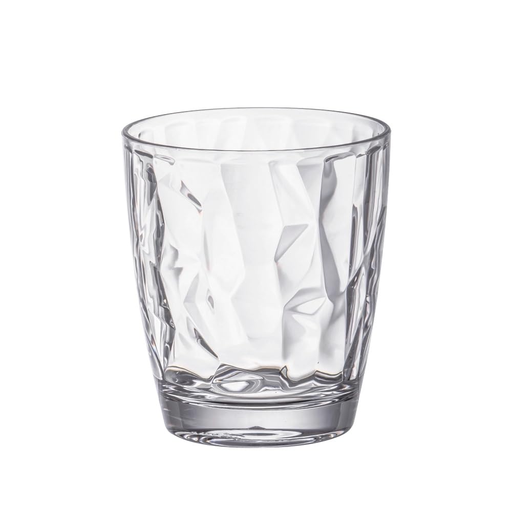 SECO 380ml Tumbler, Looks Like Glass, Pack of 6, Ideal for Wine and Soft Drink, Lightweight and Virtually Unbreakable - Transparent
