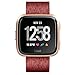 QIBOX Bands Compatible with Versa, Woven Fabric Wrist Strap Watch Special Edition Replacement Bands Classic Square Stainless Steel Buckle Compatible with Versa Smart Watch