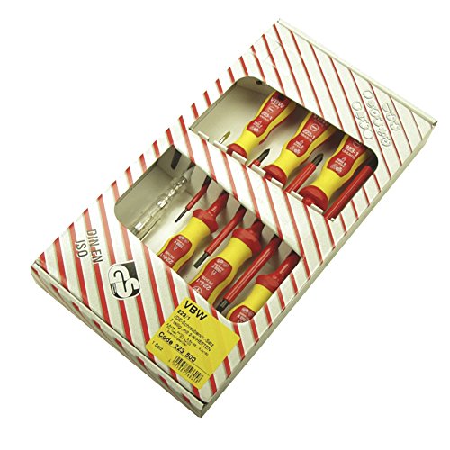 Click Here to See More Images VBW 223500 VDE-Electrician's Screwdriver set with burnished/dip coating insulated (7 Piece)