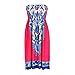 Weixinbuy Women's Bohemian Strapless Dress Printed Tube Skirt