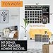 Wall Calendar Chalkboard Dry Erase Calendar (X Large 53”x 22”) Monthly, Weekly Organizer, Drawing Board, 4 Liquid Chalk Markers & Eraser, 2019 Planner for Family Activities, Chores, School, Work