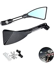 Tuincyn triangolo moto specchietti retrovisori nero CNC in alluminio billet universale Mortorbike sport bici posteriore laterale specchio (confezione da 2)