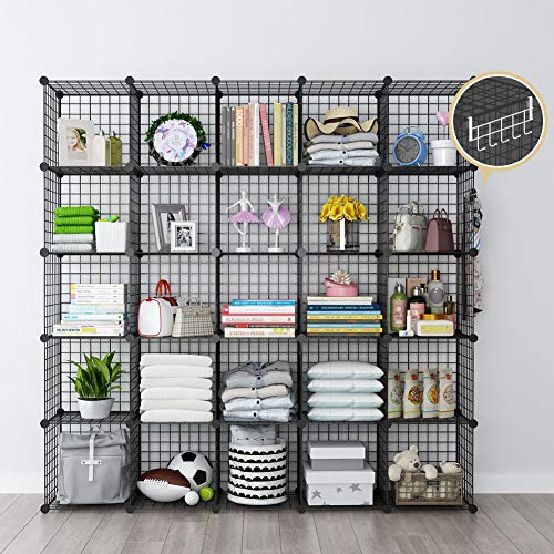 YOZO Wire Cube Storage Metal Closet Wardrobe Room Organizaion armoire