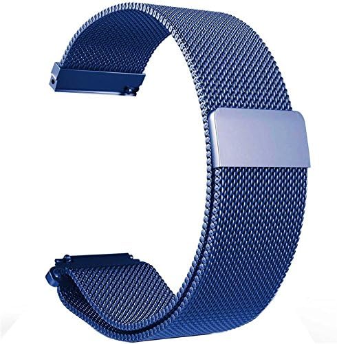 AumoToo Replacement Bands for Garmin Vivoactive 3 Fitness Watch 20mm Adjustable Milanese Mesh Loop Stainless Steel Metal Strap Quick Release Accessory Watchband