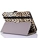 MoKo Case for Fire HD 6 - Slim Folding Cover for Amazon Kindle Fire HD 6 Inch 2014 Tablet, Leopard BROWN