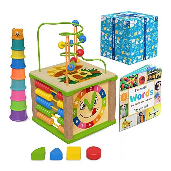 baby activity cube wooden