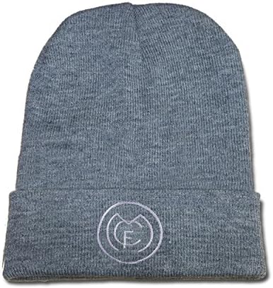 AmandaPop Real Madrid Club de Futbo Embroidery Skull Beanie Knit Cap Hat Gray