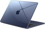 EooCoo MacBook Air 13 Case 2022-2026 Transparent Midnight Blue A3449 A3240 view 8