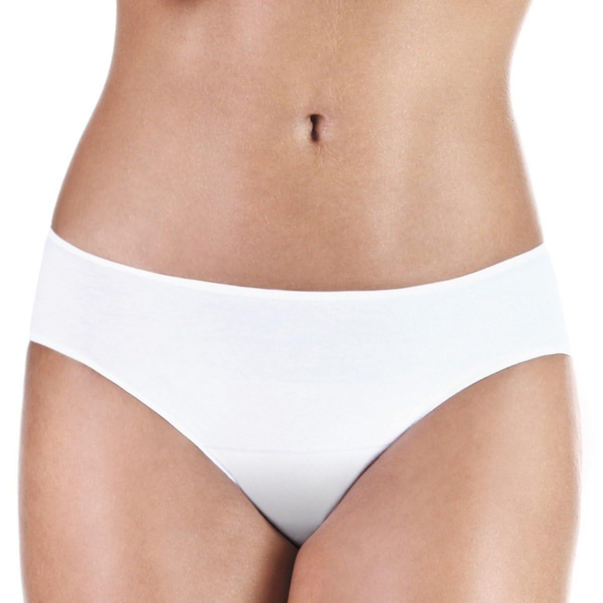 PROTECHDRY Washable Urinary Incontinence Bikini Underwear for Women, with Front Absorbent Area (White, X-Large)