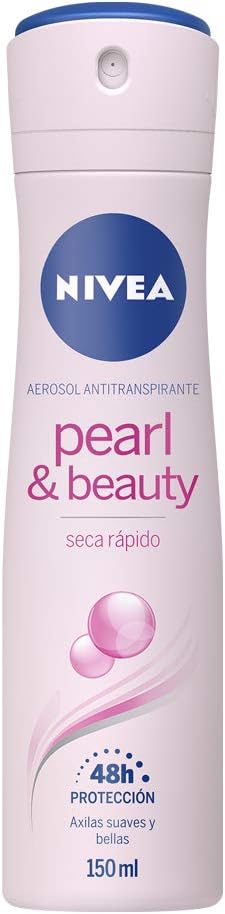 NIVEA Pearl & Beauty Anti-Perspirant Deodorant (150ml), 48hr Deodorant for Women, Anti-Perspirant Spray for Women, with A Gentle Fragrance & Pearl Extracts