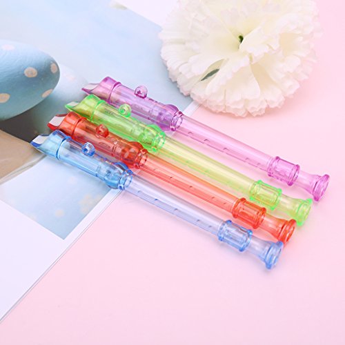 Kofun Plastic Flute, Plastic Musical Instrument Recorder Flute 6 Holes Colorful Children's Toys Gift Ideal Christmas Birthday Music Toy Gift for Kids