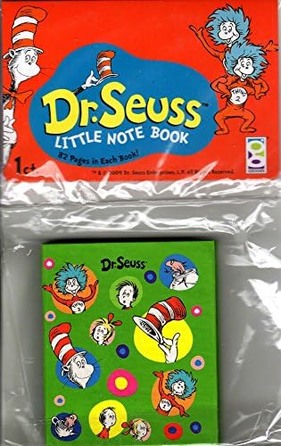 Dr Seuss Little Note Book Cat In The Hat Mini Size 2.5" x 3"