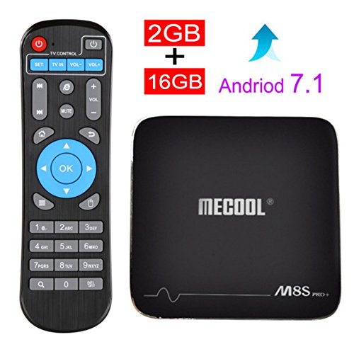 ESHOWEE M8S PRO Android 7.1 TV Box Amlogic S905X 64 bit Quad-core DDR3 2GB 16GB 2.4 WiFi 4K UHD