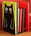 TOBSON Cute Cat Heavy Duty Bookend Nonskid Bookends Art Decoration,A Pairs(Black)