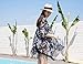 Women's Floral Kimono Cover Up - Lightweight Leopard Chiffon Beachwear for Bikini,Cardigan and Swimwear(One Size,Black)