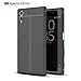 Cocomii Stitch Leather Design Sony Xperia XZ/XZs Case, Slim Thin Glossy Soft Flexible TPU Silicone Rubber Gel Luxury Leather Pattern Fashion Bumper Cover Compatible with Sony Xperia XZ/XZs (Black)