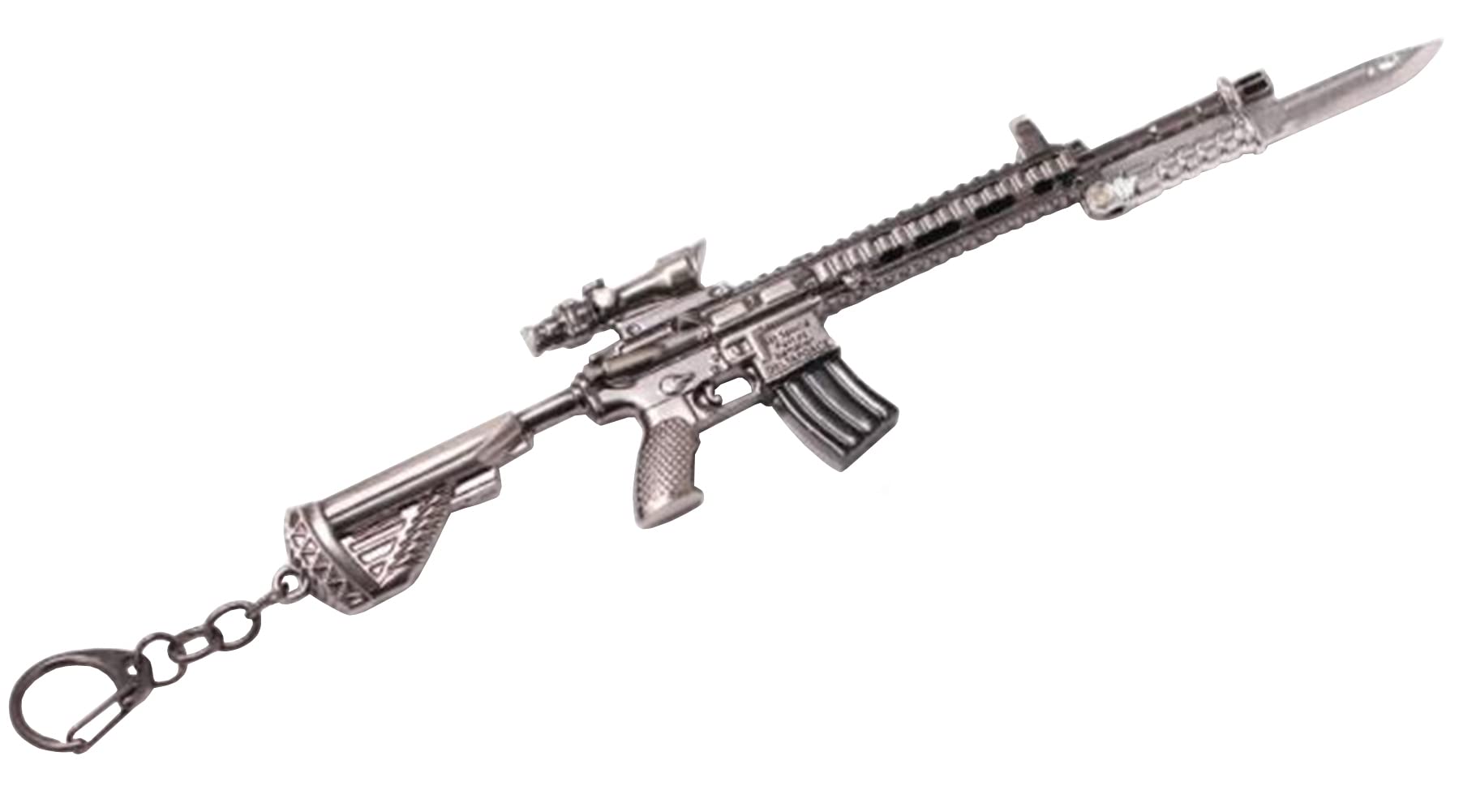 chichengnian Game Keychain Weapon Gun Model Metal Pendant Key Chain Fashion Chaveiro Bag Car Key Holders Toys Gun Keychains For Kids Men Jewelry (M416)