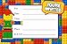 Gift Boutique 48 Pack Building Block Birthday Party Invitations with Envelopes Favor Supplies Decorations for Kids Teen Girls Boys