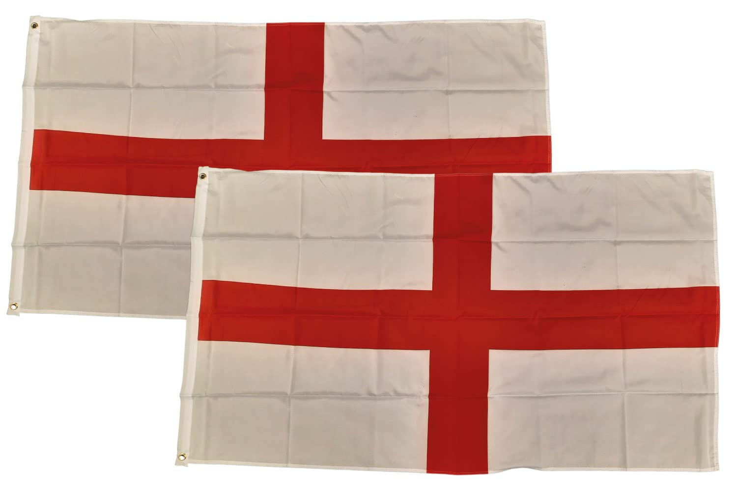 NWFlags 2 x England Flags 3ft x 2ft | 75d Polyester two 3x2 St George Cross Flags | For Flagpoles