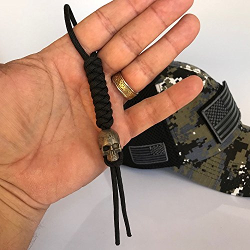 Jig Pro Shop Marco Magallona Black 550# Paracord Lanyard (Realistic Skull)