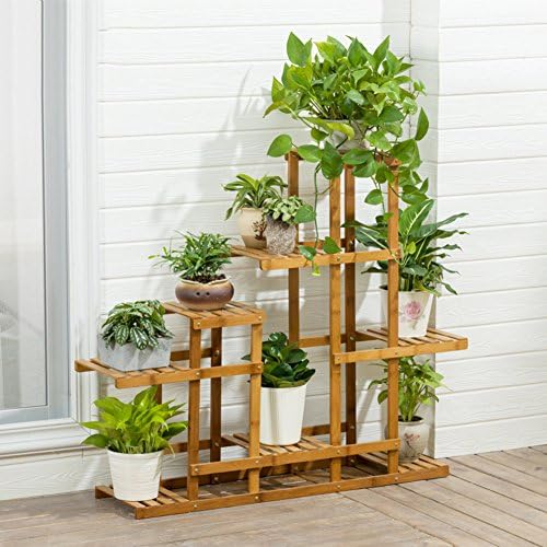 Fashion decoration home Solid wood flower rack,Multi-layer balcony flower pot frame Simple flower rack,Creative bonsai frame,Pergola-A (351031inch) 902580cm