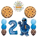 Sesame Street New Cookie Monsters 2nd Birthday Party Supplies and Balloon Decorations