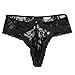 YiZYiF Men's Floral Lace Criss-Crossing Back Briefs Sissy Pouch Mooning Panties Black X-Large(Waist 29.5-44.0