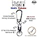 Quick Release Keychain | Stainless Steel Key Ring Holder with Strong 7.7 LB Detachable Magnet (Gun-Metal)