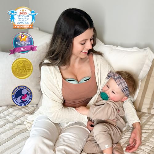 MomMed Wearable Breast Pump, S21 Portable Hands-Free Electric Breast Pump, Painless Breastfeeding Breast Pump Can Be Worn in-Bra, with 3 Mode & 12 Levels, Leak-Proof Design & Low Noise, 24mm Flange